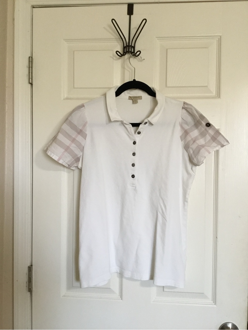 Burberry nova check white grey/pink